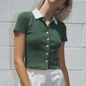 Brandy Melville striped crop top